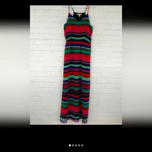 Banana Republic Striped Colorful Maxi Dress Size 6